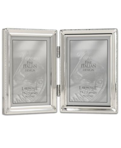 Metal Double Picture Frame with Inner Beading, 3.5" x 5"
