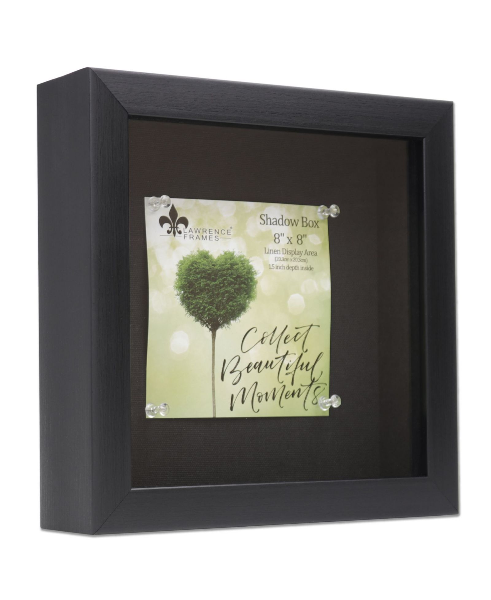 Shadow Box Frame with Linen Display Board, 8" x 8"