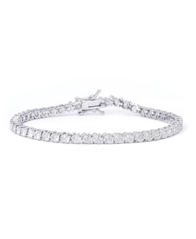 Браслет Cubic Zirconia "S" Link с серебряным напылением