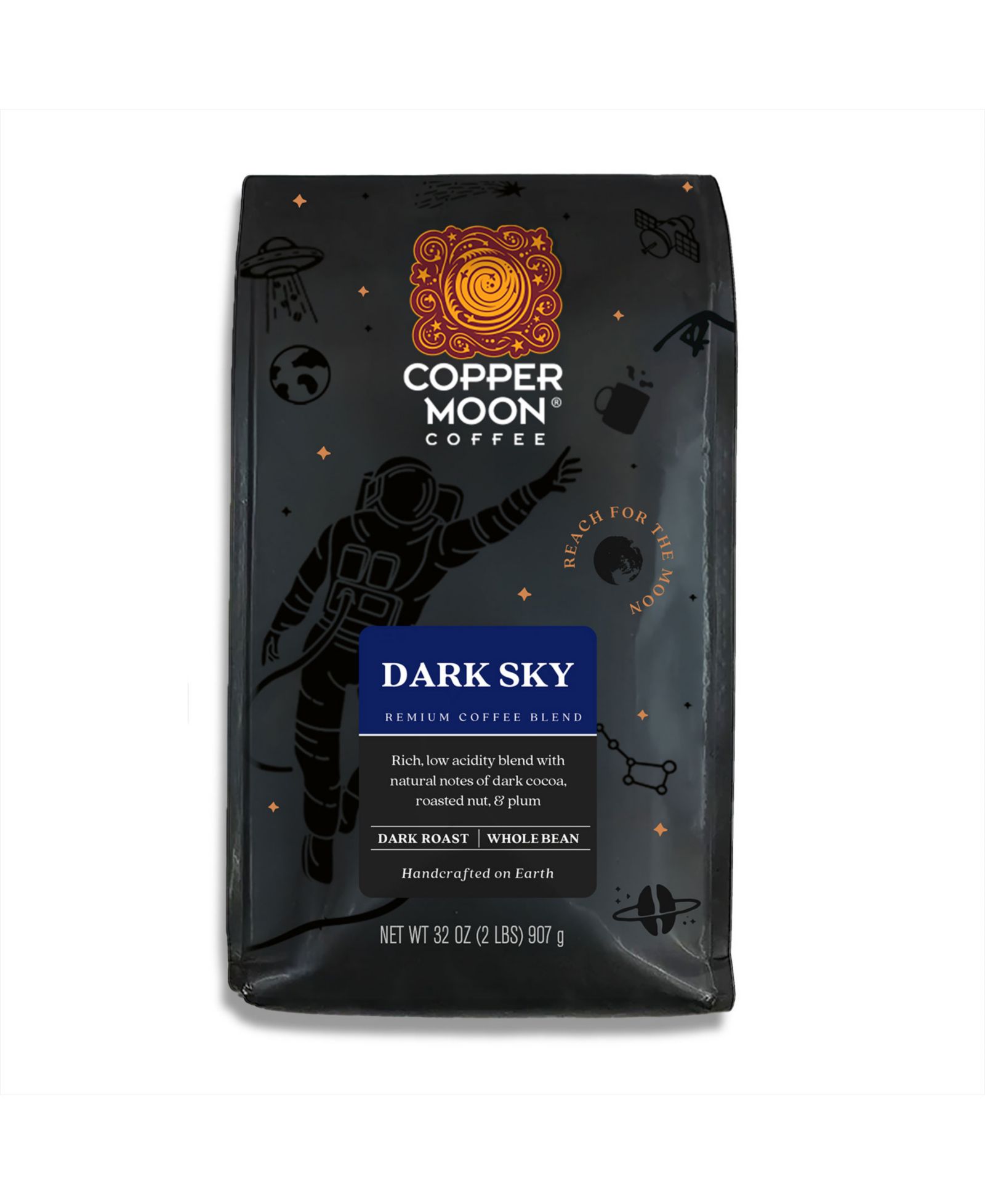 Whole Bean Coffee, Dark Sky Blend, 2 lbs