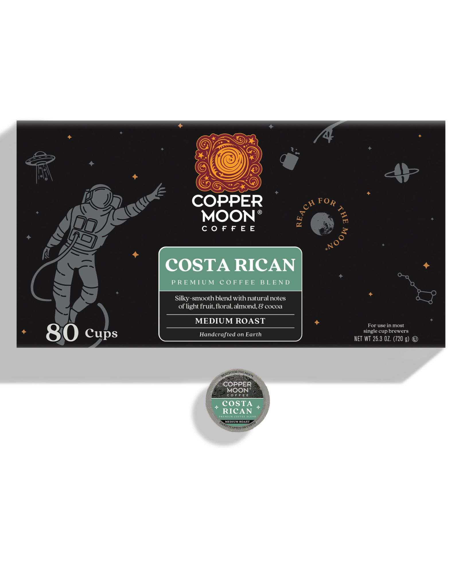 Кофейные капсулы Copper Moon Coffee Costa Rican Blend, 80 шт