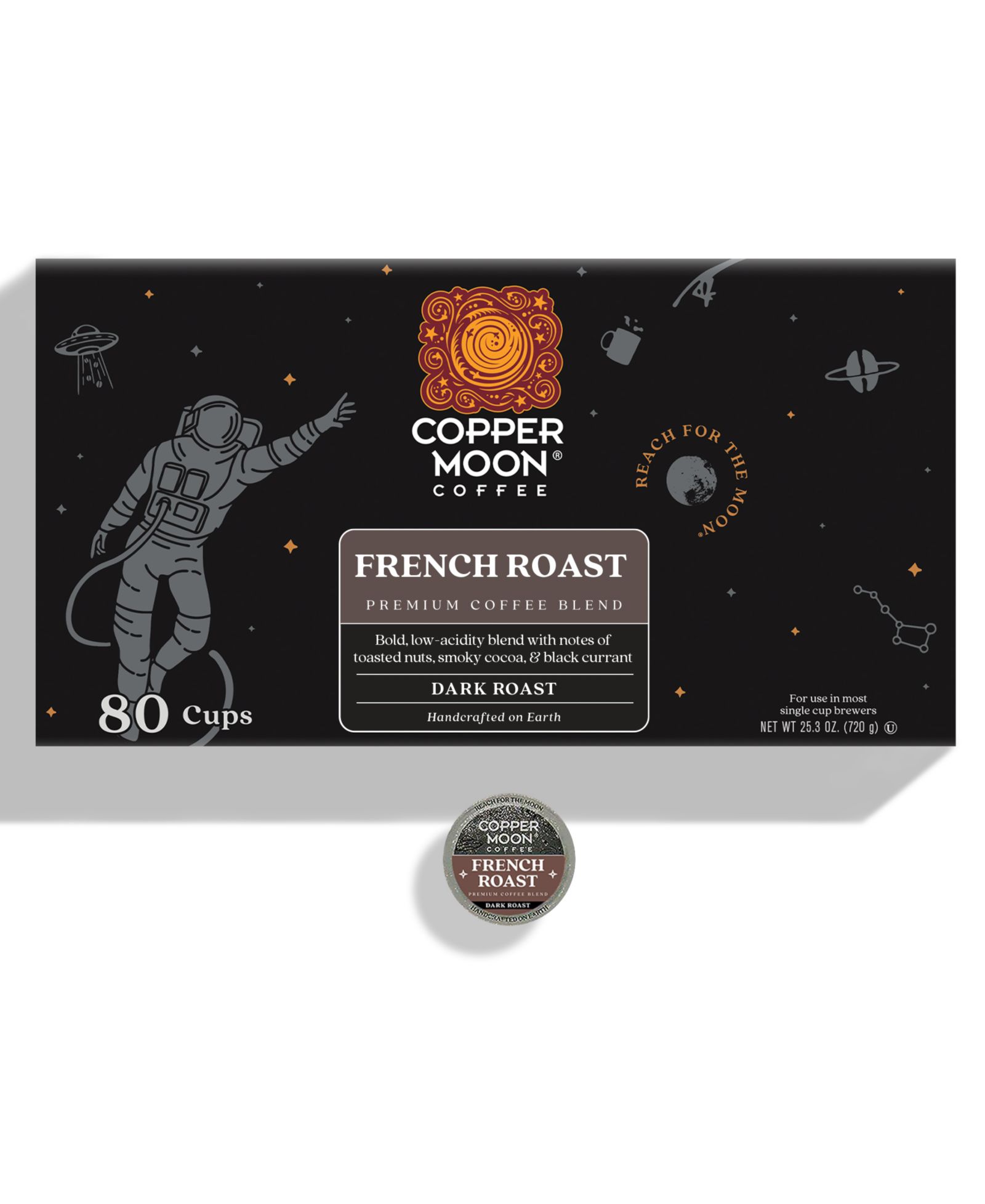 Кофе в капсулах Copper Moon Coffee French Roast Blend, 80 Count