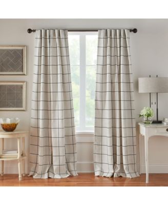 Threadmade Brighton штора в клетку виши, с карманом для штанги и петлями