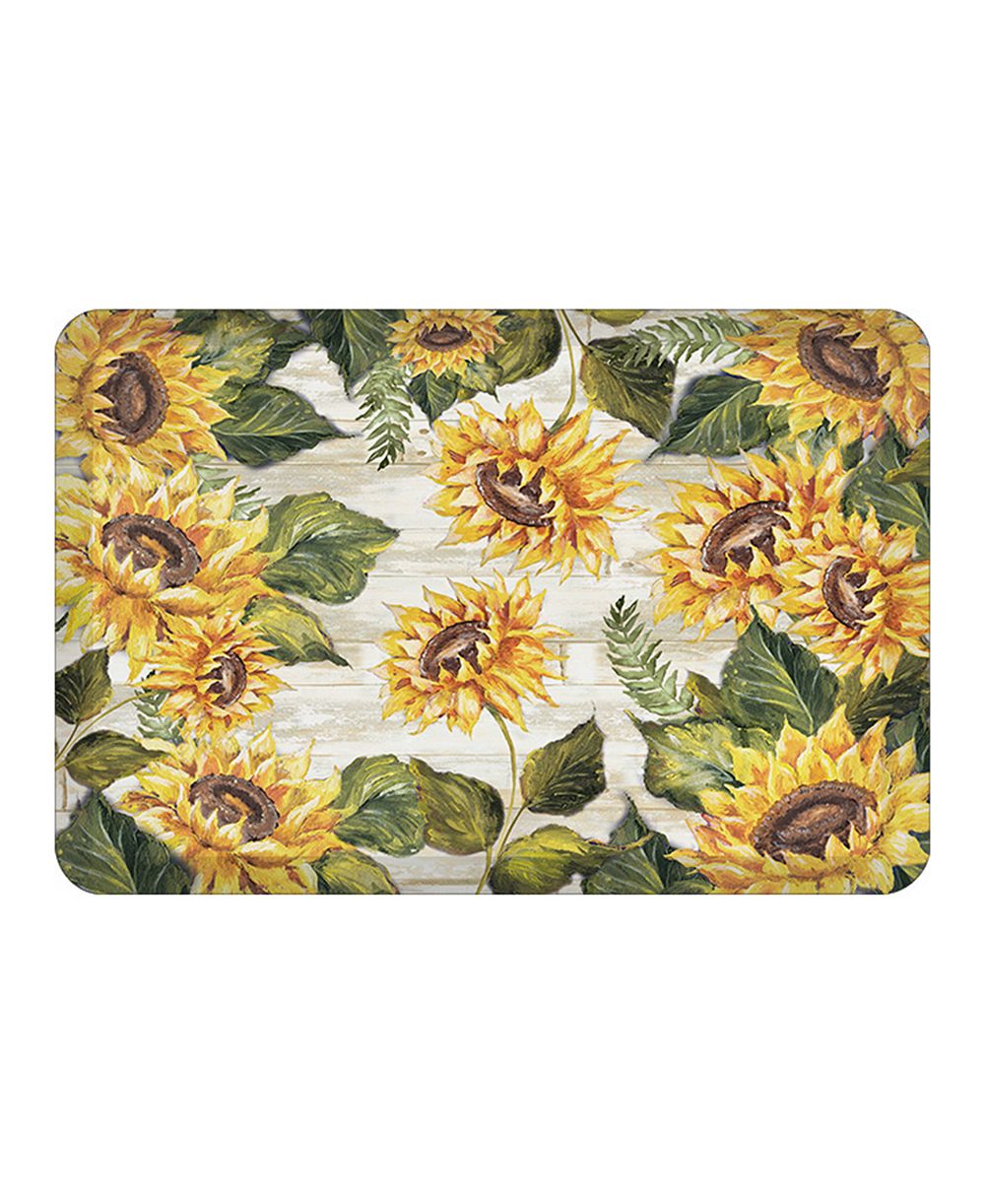 Laural Home кухонный коврик Sunflowers On Shiplap