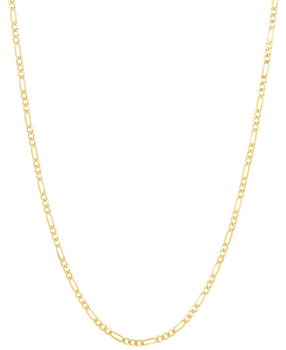 Polished 20" Figaro Chain (1.85mm) in 10K Yellow Gold