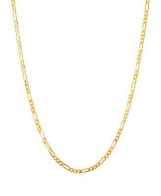 Polished 22" Figaro Chain (1.85mm) in 10K Yellow Gold