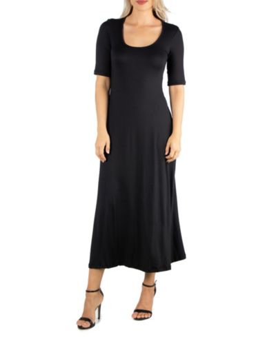 24seven Comfort Apparel Женское повседневное платье макси