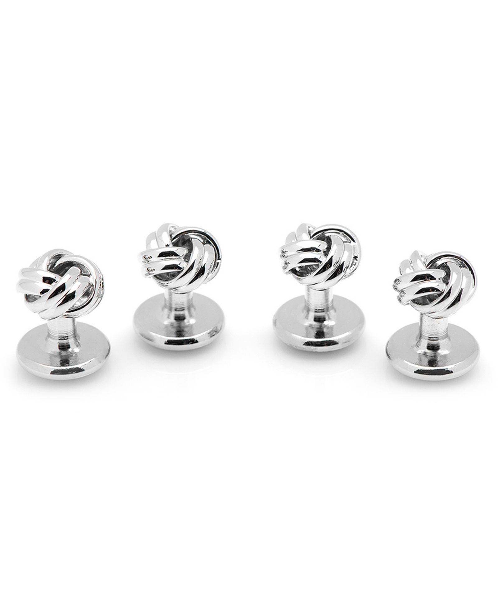 Мужской набор серег-гвоздиков с узлом из 4 штук