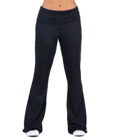 24seven Comfort Apparel Черные брюки клеш с широкой талией