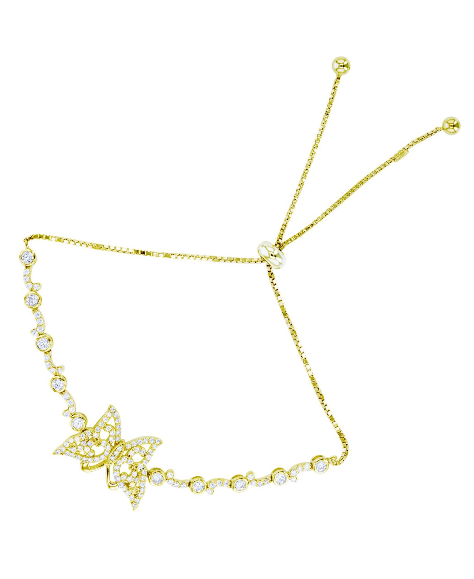 Cubic Zirconia серьги-браслет Bolo с бабочкой из стерлингового серебра