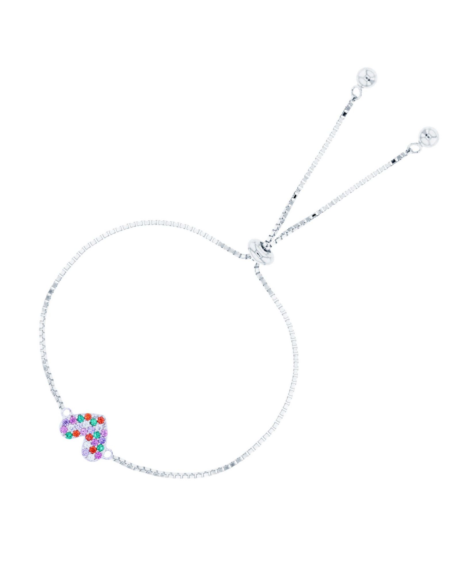 Браслет Bolo с фианитами Cubic Zirconia из стерлингового серебра