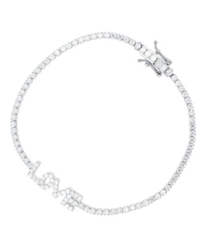 Cubic Zirconia браслет Love Tennis в Sterling Silver