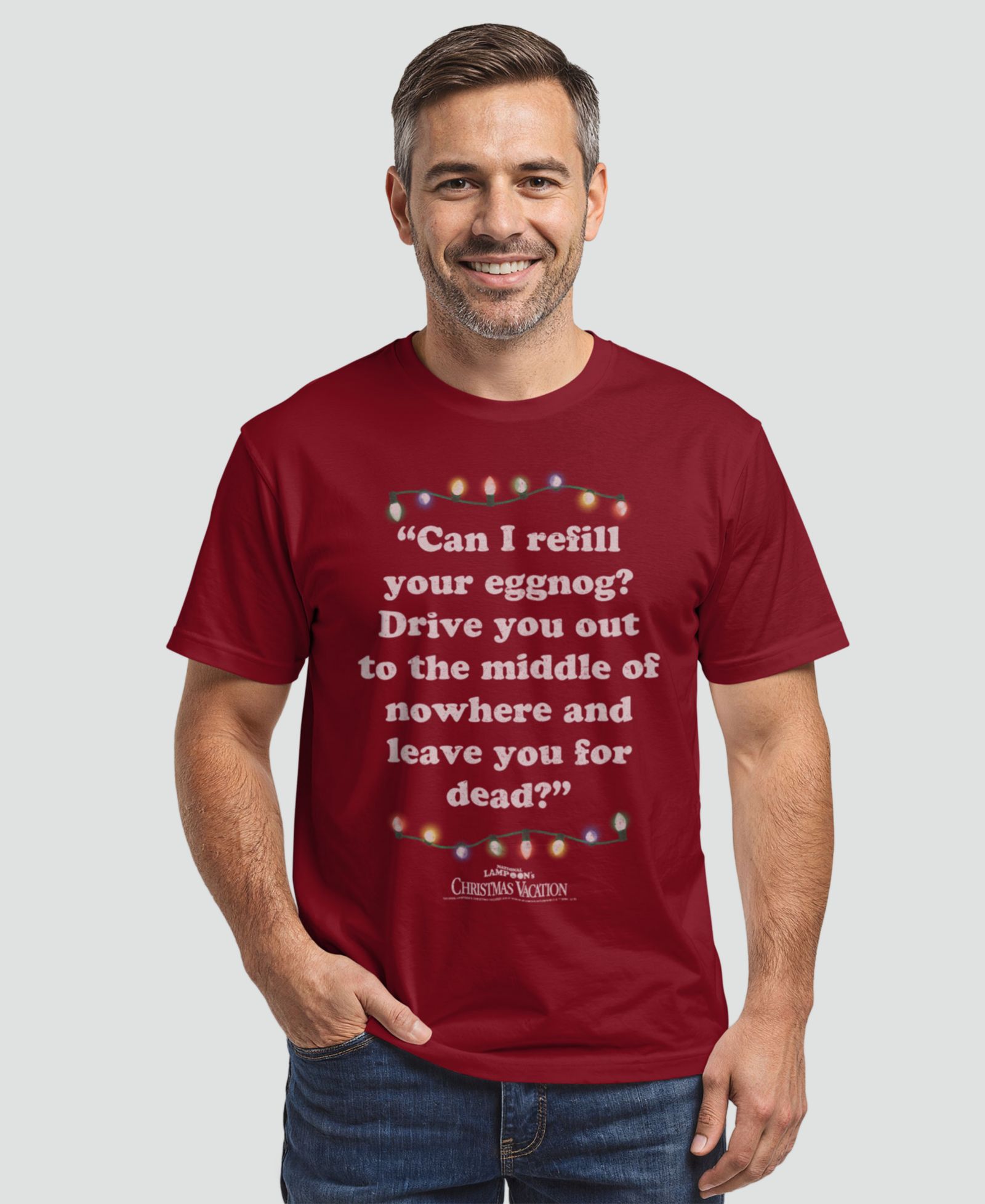 Fifth Sun Men's National Lampoon Christmas Vacation Leave For Dead Short-Sleeve T-Shirt