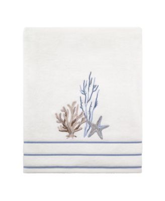 Avanti Abstract Coastal Seashells & Coral Bath Towel, 27" x 50"