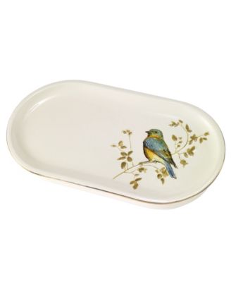 Керамический поднос для ванной Avanti Gilded Birds Gold-Accent