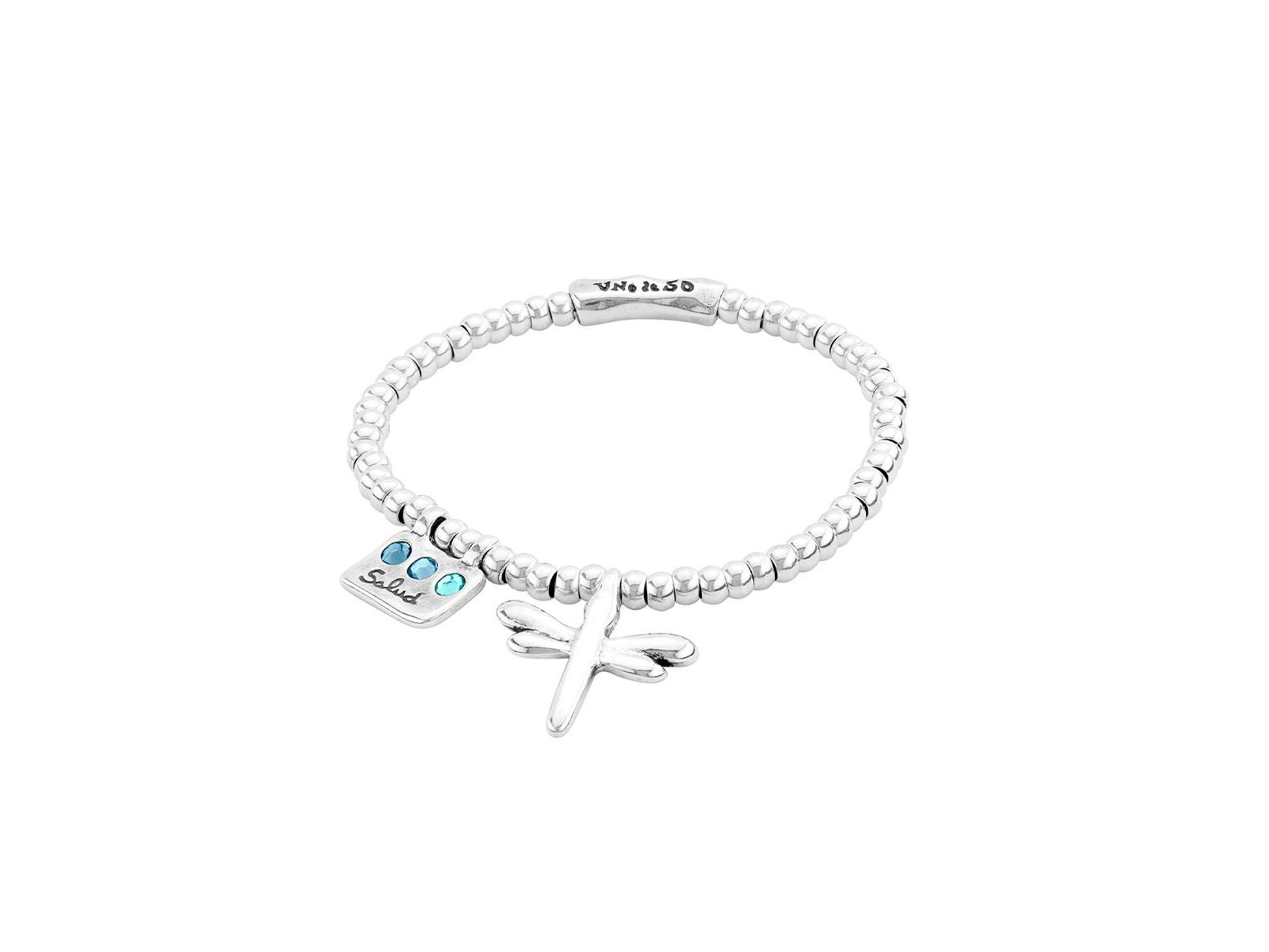 Браслет UNOde50 Sterling Silver Metal Beads Dragonfly Exquisite Bracelet