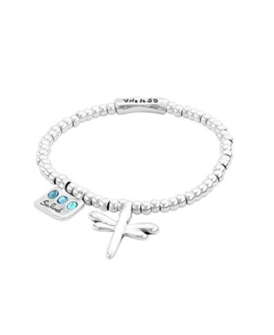 Браслет UNOde50 Sterling Silver Metal Beads Dragonfly Exquisite Bracelet