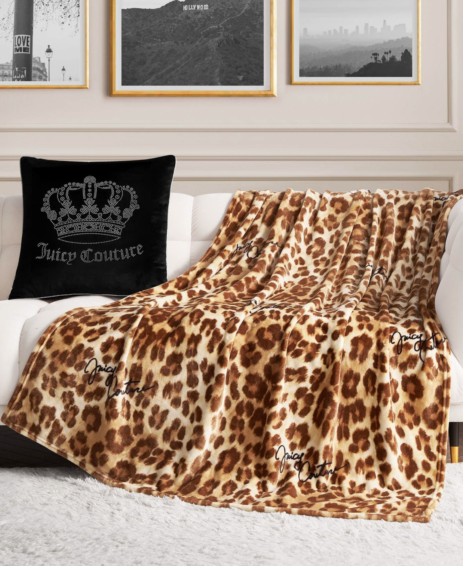 Плед Juicy Couture Plush Throw, 50" x 70"