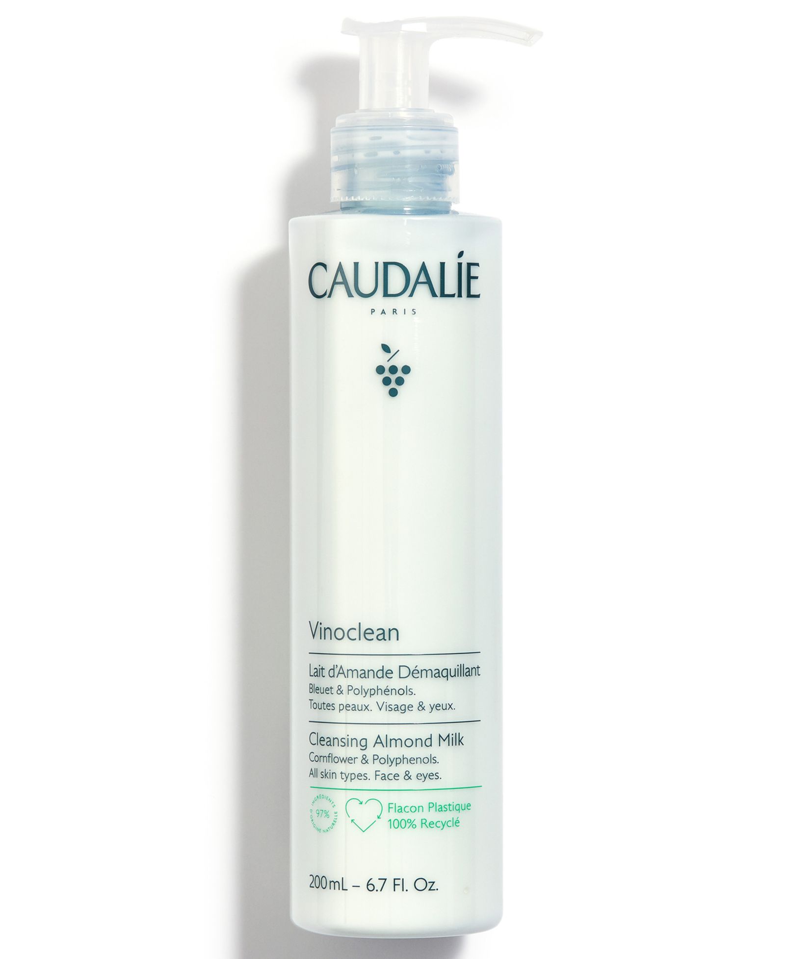 Очищающее миндальное молочко Caudalie Vinoclean, 6.7-oz.