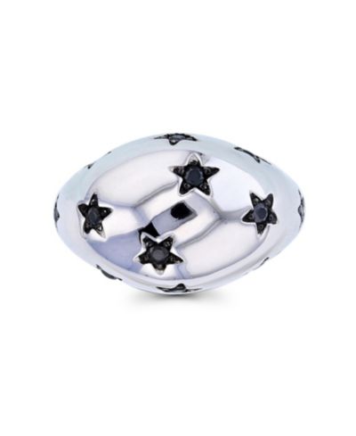 Кольцо Black Spinel Pave Stars Domed Ring