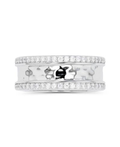 Cubic Zirconia Hammered Ring