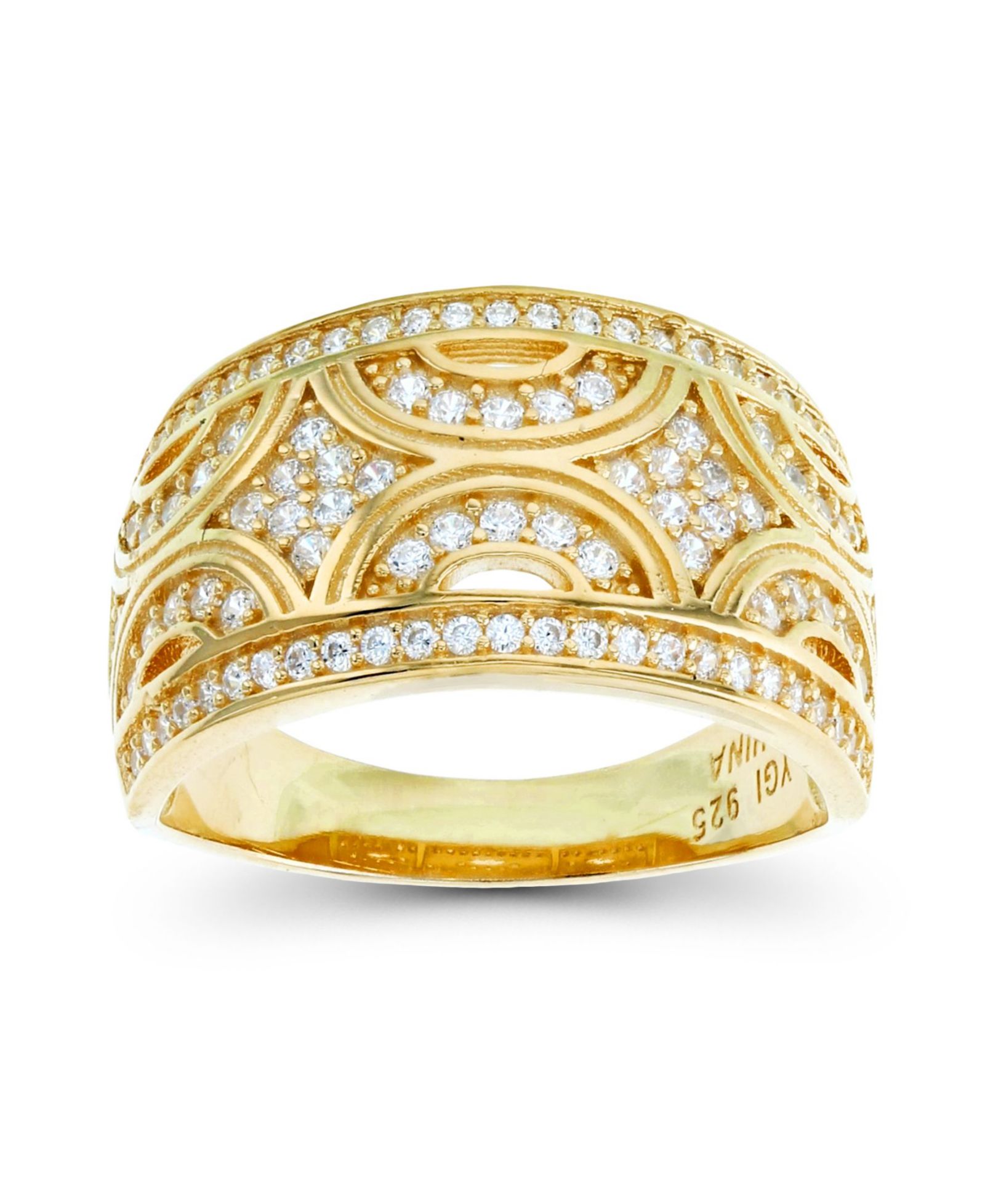 Кольцо с дизайном Cubic Zirconia Pave