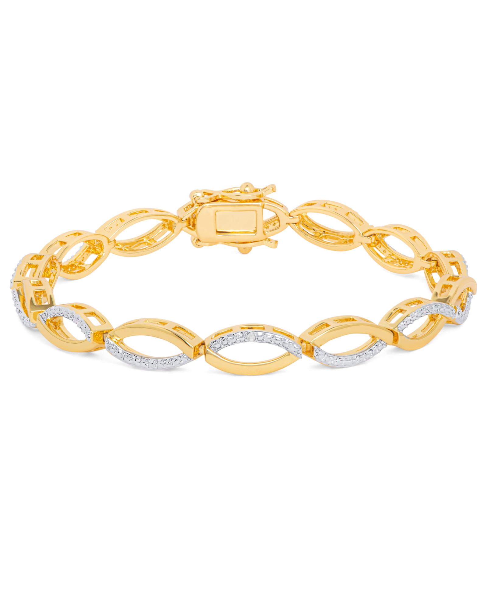 Diamond Accent Infinity браслет с позолотой