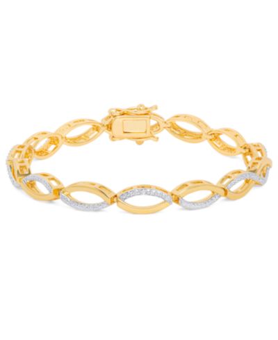 Diamond Accent Infinity браслет с позолотой