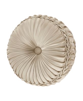 Декоративная круглая подушка J Queen New York Jacqueline Tufted, 15" Round