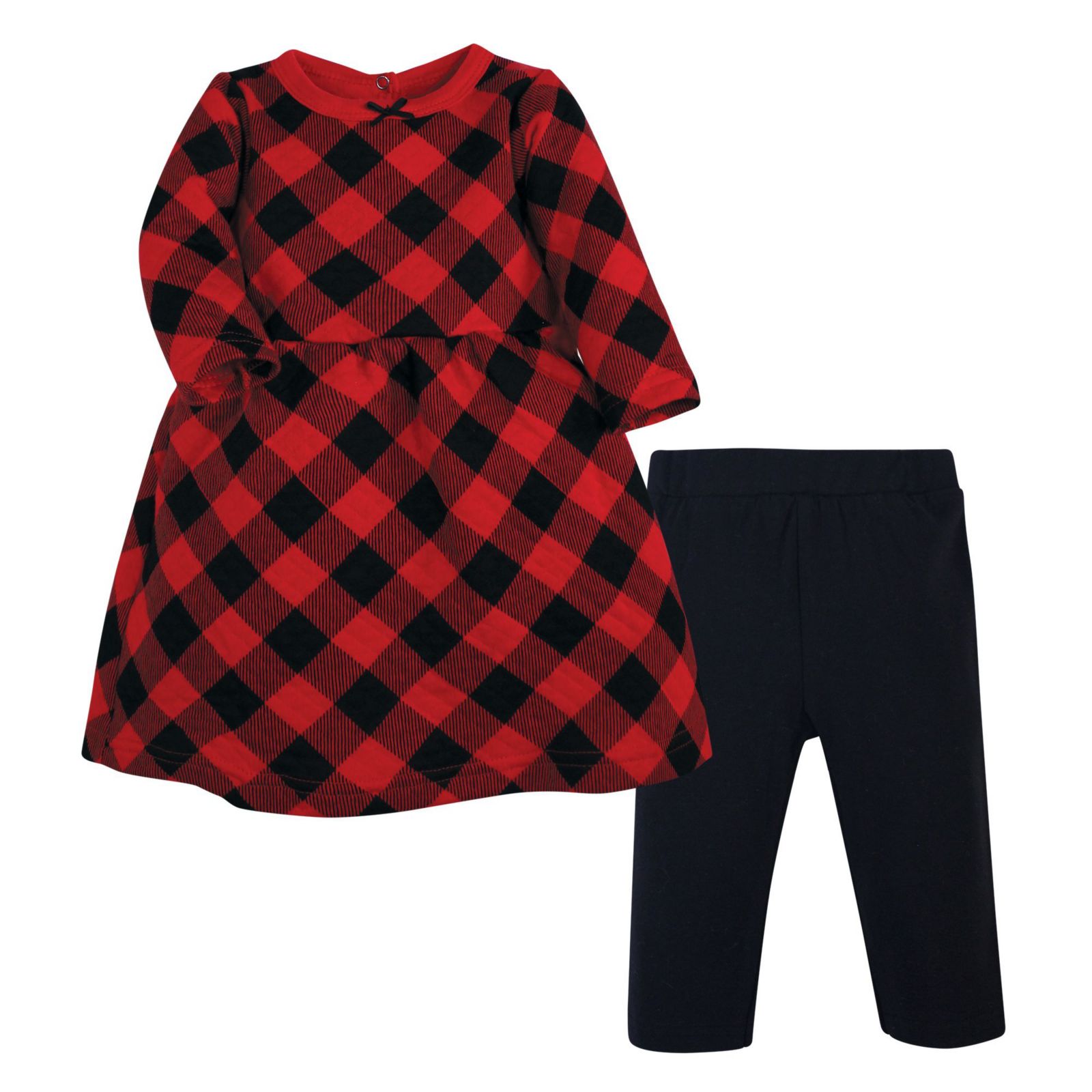 Hudson Baby Baby Girls Hudson Quilted Cotton Dress and Leggings
