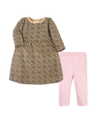 Hudson Baby Baby Girls Hudson Quilted Cotton Dress and Leggings