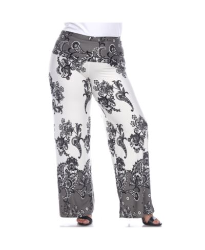 Женские брюки Palazzo Plus Size Floral Paisley Printed