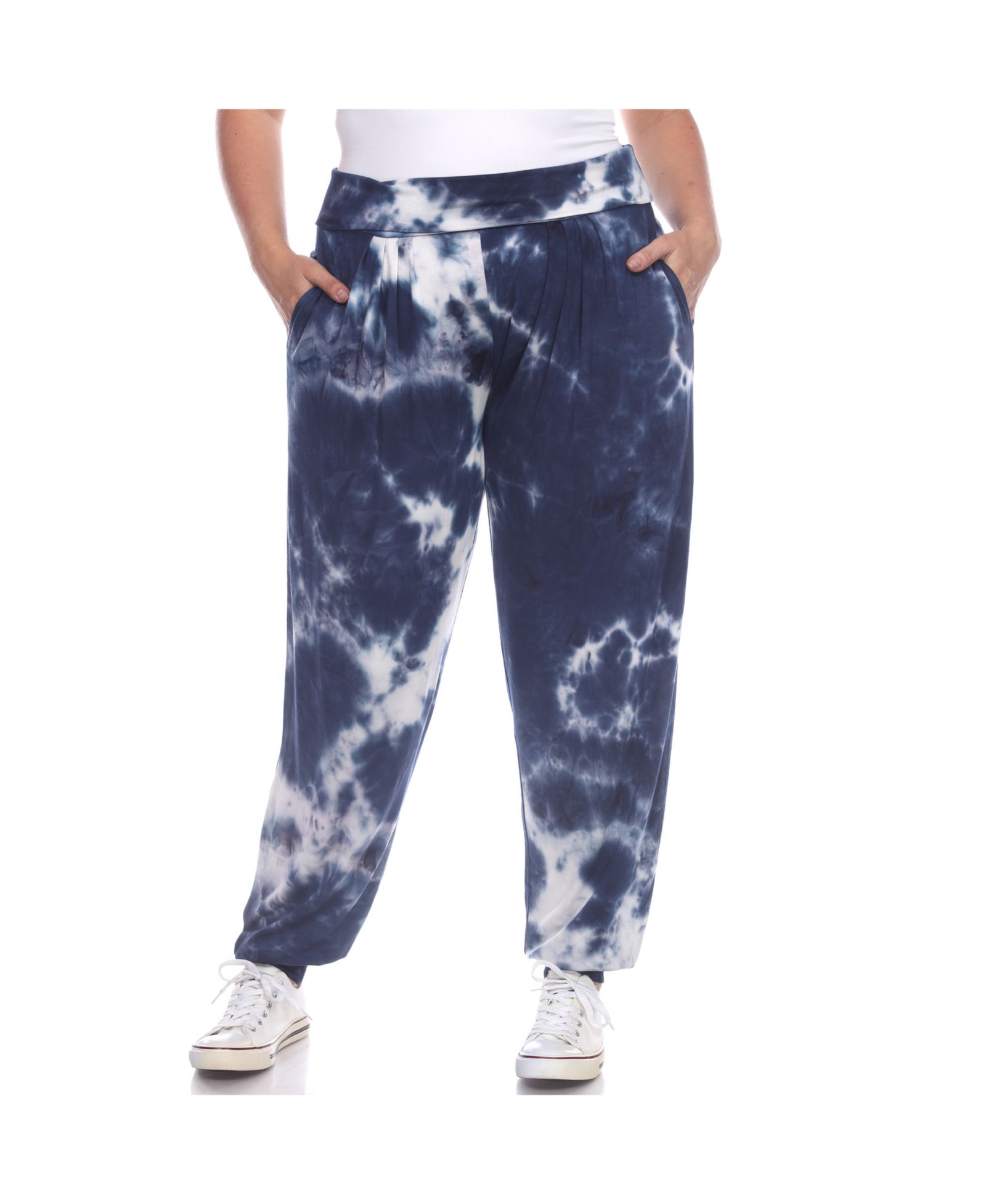 White Mark брюки гаремные Tie Dye, Plus Size