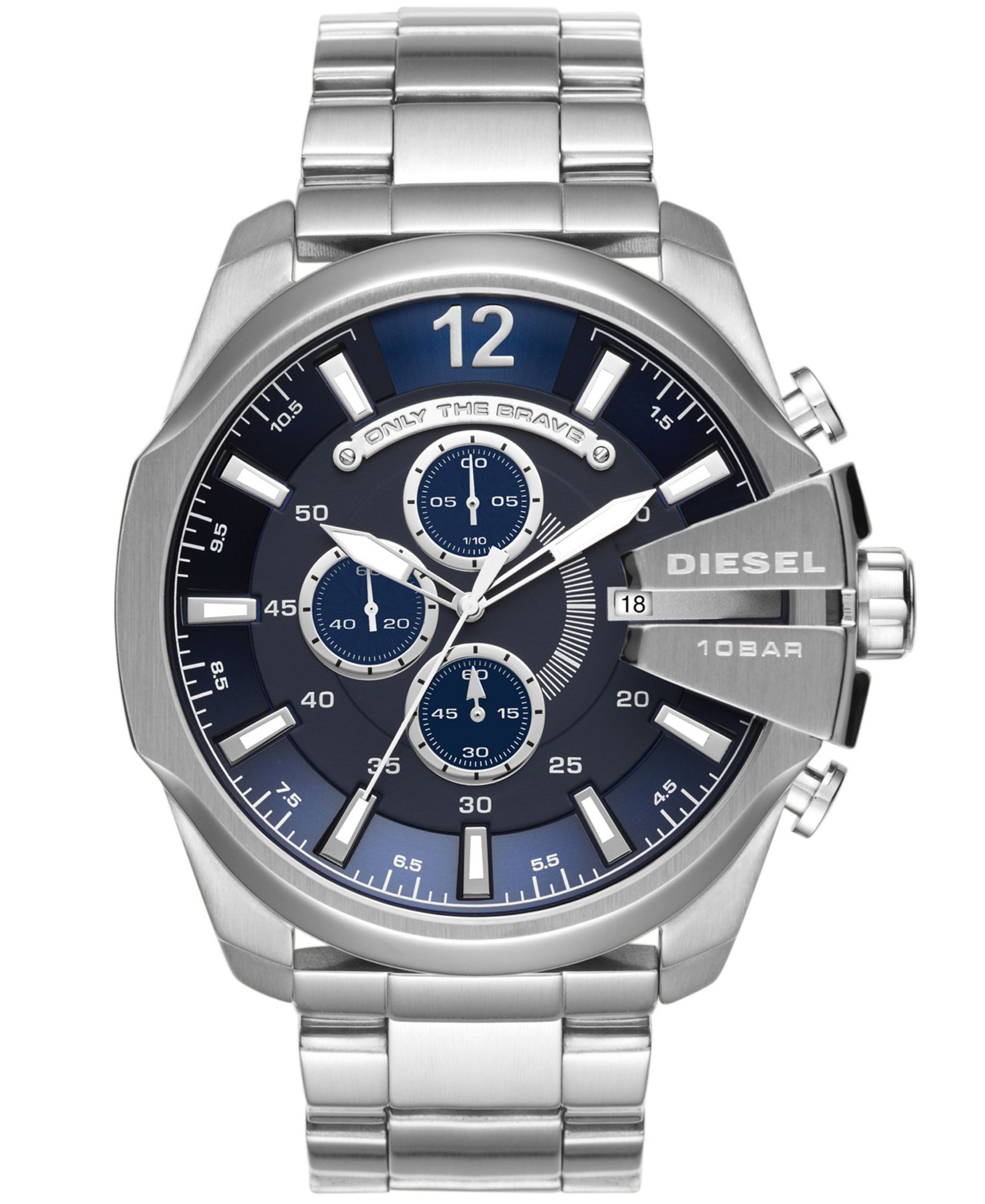 Часы Diesel Mega Chief с хронографом и стальным браслетом, 51mm
