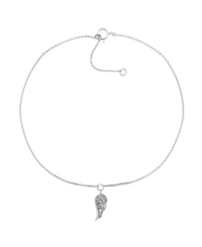 Браслет на ногу Diamond Accent Angel Wing Sterling Silver
