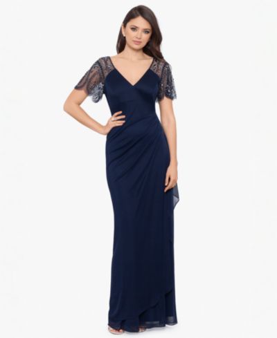 XSCAPE Petite Embellished Chiffon Gown