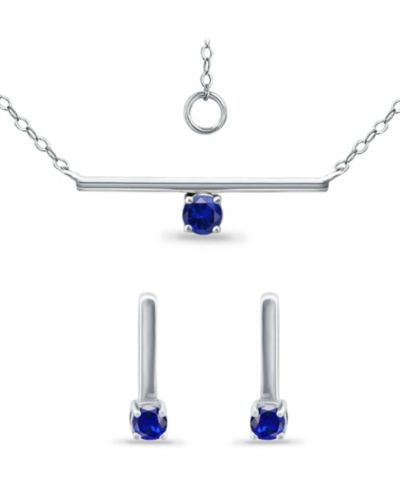 Набор подвеска и серьги Giani Bernini Simulated Blue Sapphire, 3 Piece