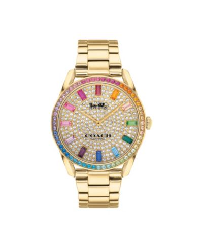 COACH Женские часы Preston Rainbow Gold-Tone 36mm