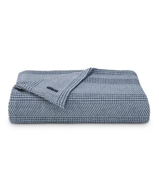 Nautica Chevron Stripe Yarn Dye Cotton Blanket, Full/Queen