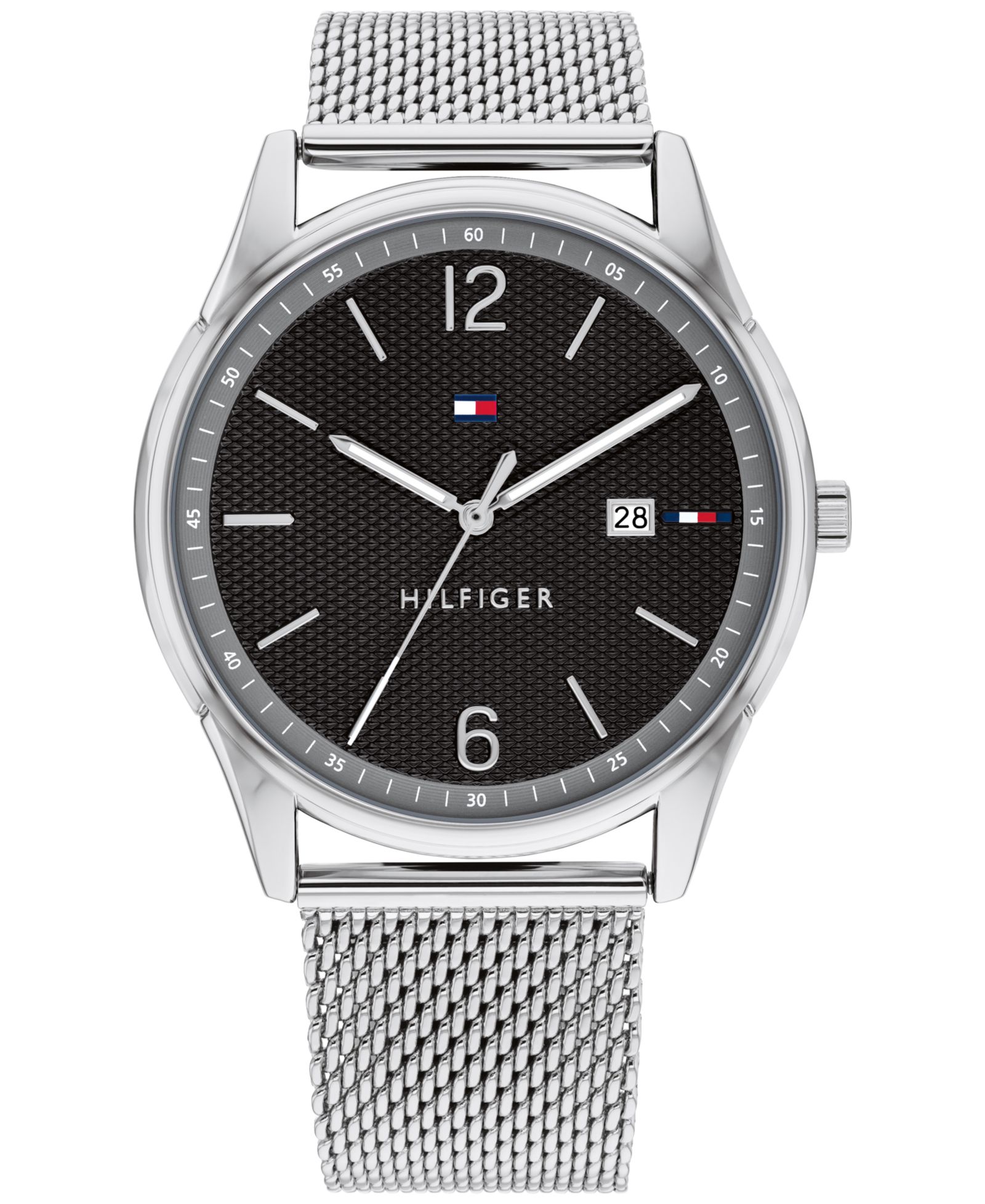 TOMMY HILFIGER Мужской Stainless Steel Mesh Bracelet Watch 42mm