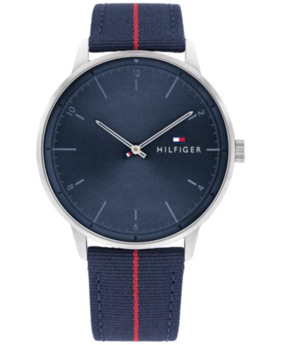 Мужские часы TOMMY HILFIGER Navy Nylon Strap 43mm