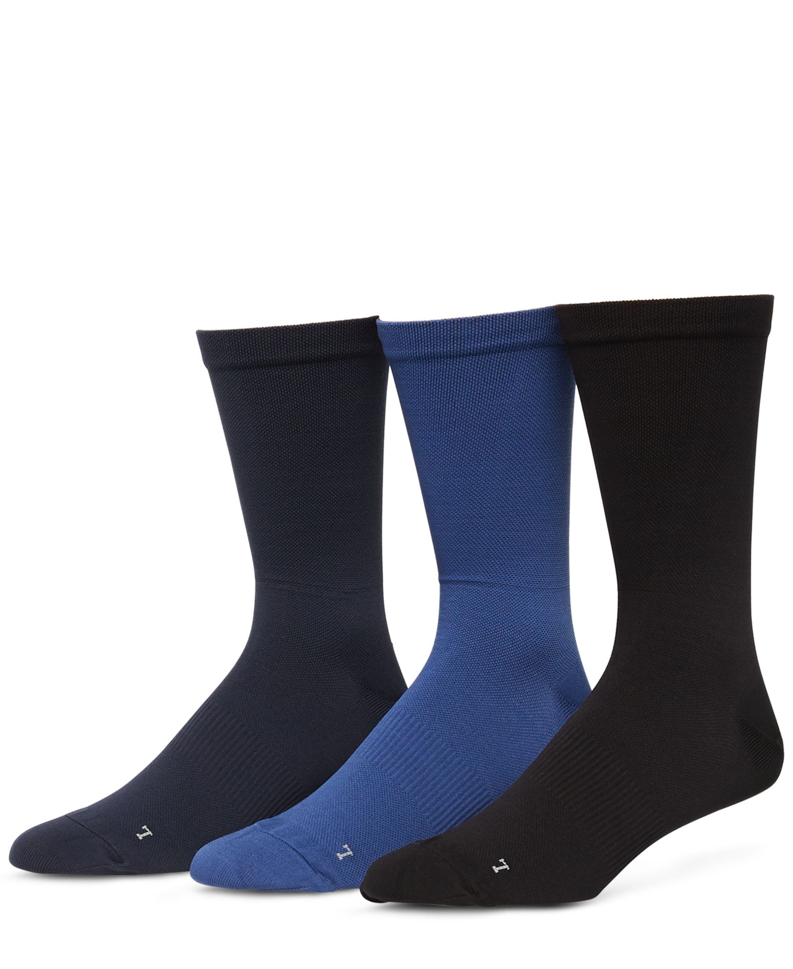 Perry Ellis Portfolio Men's Pique Flat Socks, 3-Pack