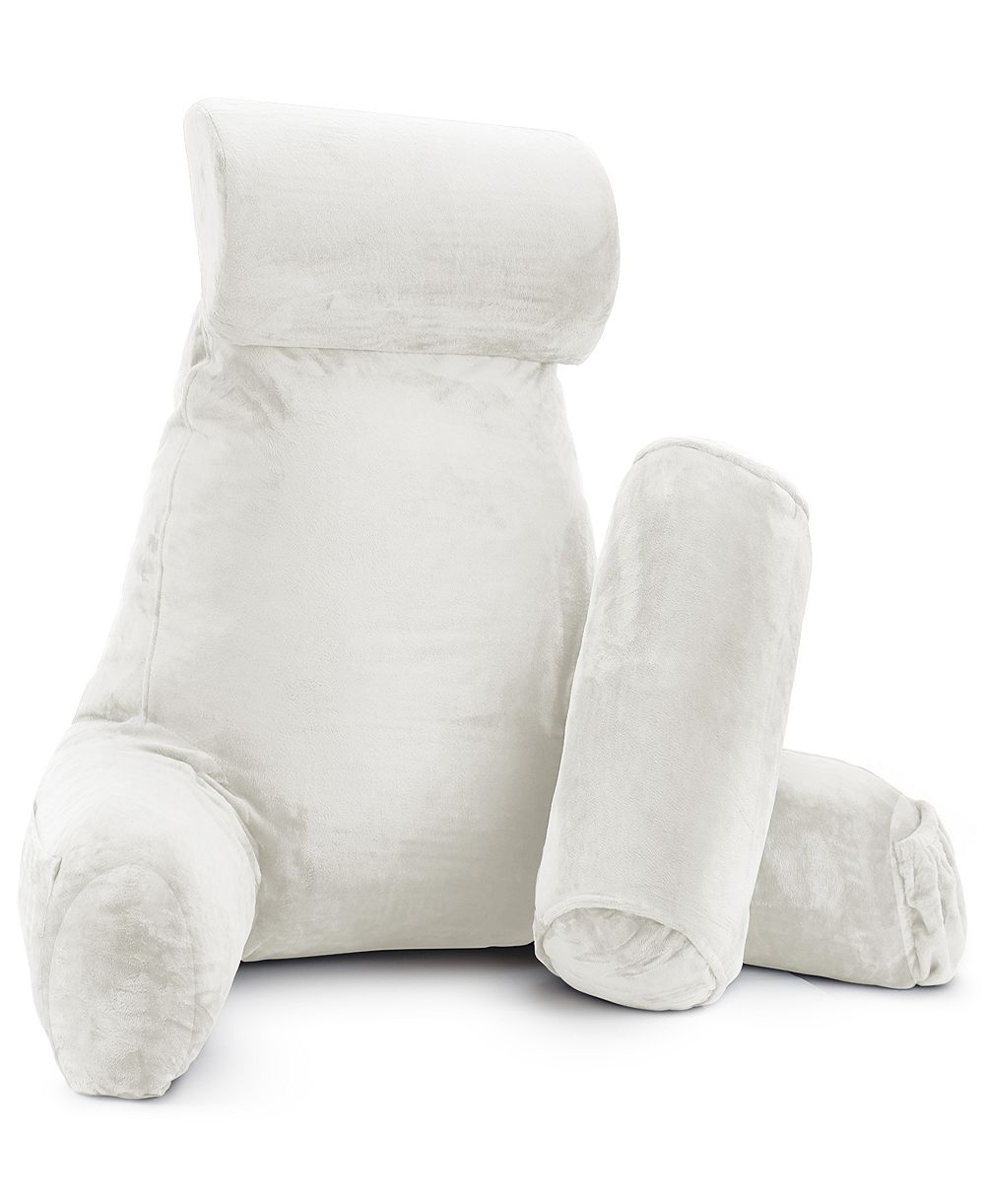 Nestl Soft Velour Cover Reading Backrest Pillow Set, Extra Large
