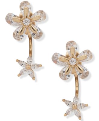 Серьги lonna & lilly Gold-Tone Cubic Zirconia Flower