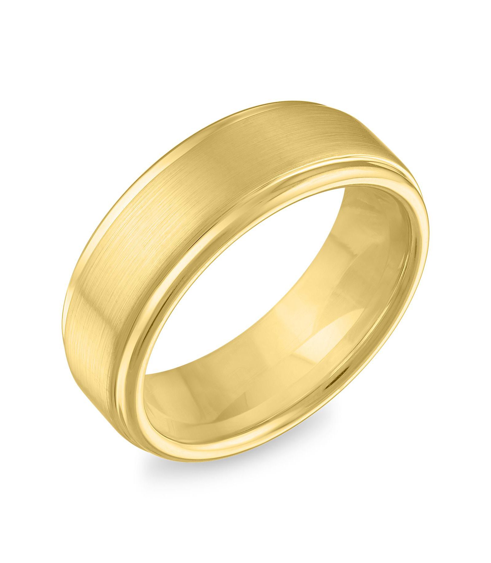 Mens Step Edge Band in Yellow Tantalum