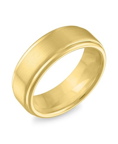 Mens Step Edge Band из желтого тантала