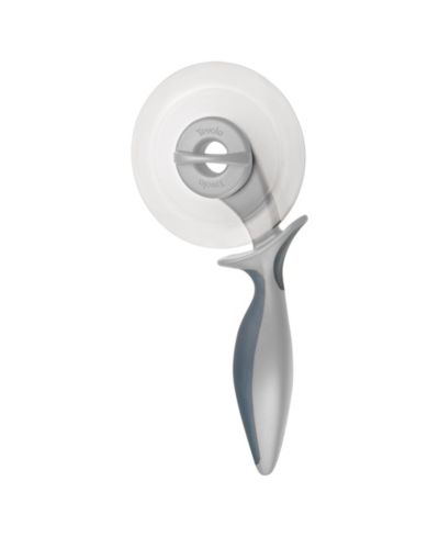 Tovolo Food Prep 2 in 1 Pizza Wheel Utensil for Meal Prep Dough Pizza Pie and Pastry Cutter with Two Blades