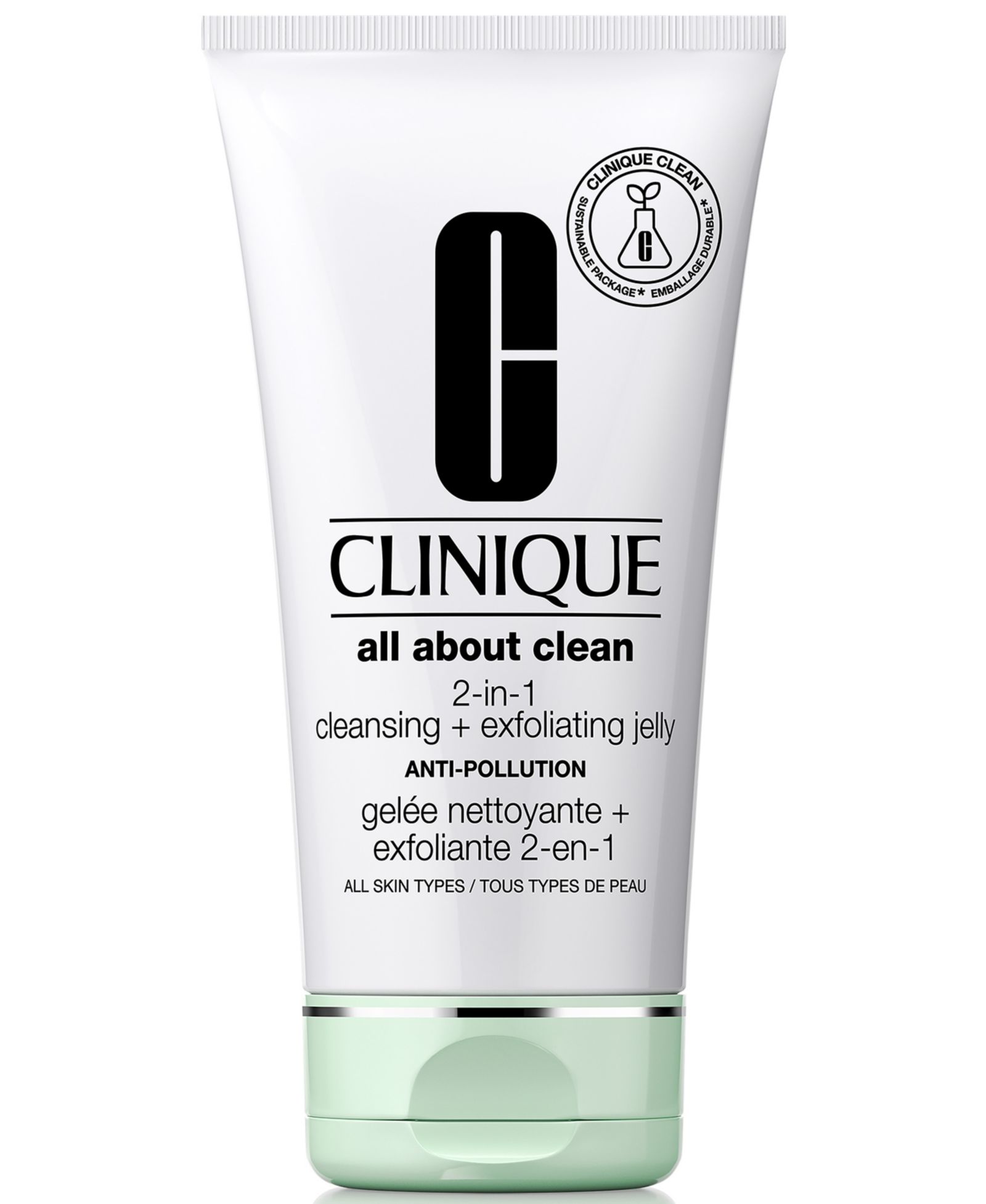 Clinique All About Clean™ 2-in-1 Face Cleansing + Exfoliating Jelly Cleanser with Salicylic Acid, 5 oz.