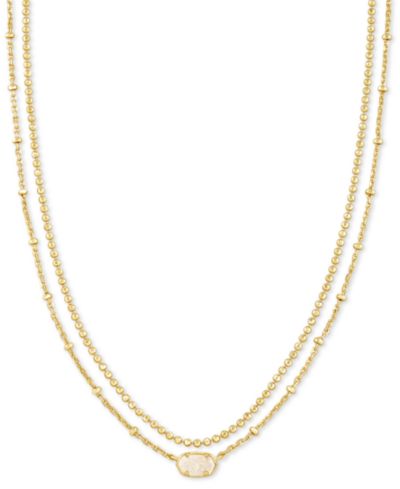 Kendra Scott Золотистое ожерелье Emilie в две нити, 15-1/2" + 3" удлинитель