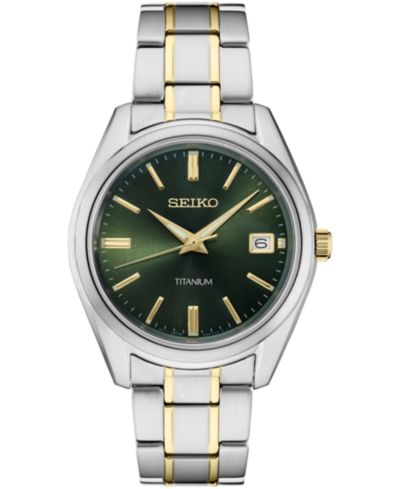 Seiko Мужские часы Two-Tone Titanium 40mm